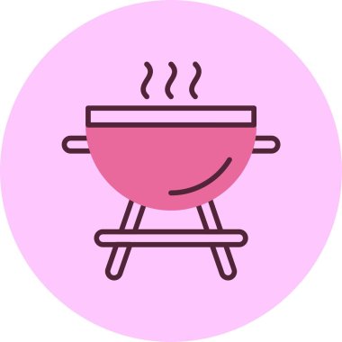 Pişirme simgesinin vektör illüstrasyonu