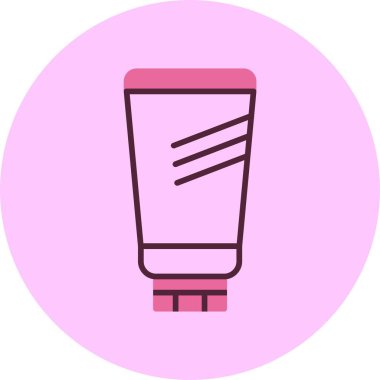 Güneş kremi ikonu, vektör basit illüstrasyon 