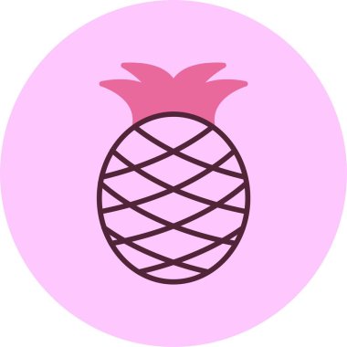 meyve Ananas ikonu vektör illüstrasyonu