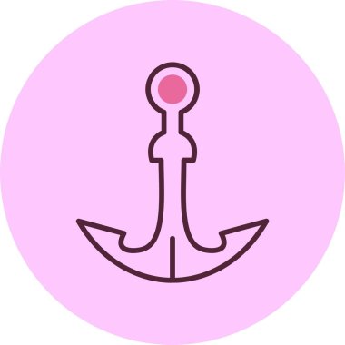 Çapa simgesi, vektör basit illüstrasyon 