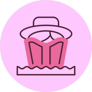 Plaj web simgesi vektör illüstrasyonu