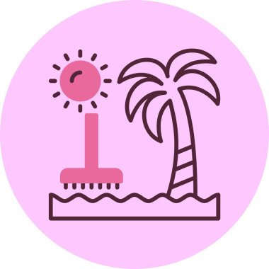 Plaj Temizleme Ağı vektör çizimi