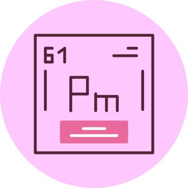 Promethium web simgesi vektör illüstrasyonu