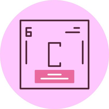 Karbon web simgesi vektör illüstrasyonu