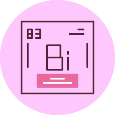 Bismuth web simgesi vektör illüstrasyonu