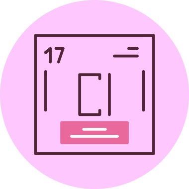 Klor ağ simgesi vektör illüstrasyonu