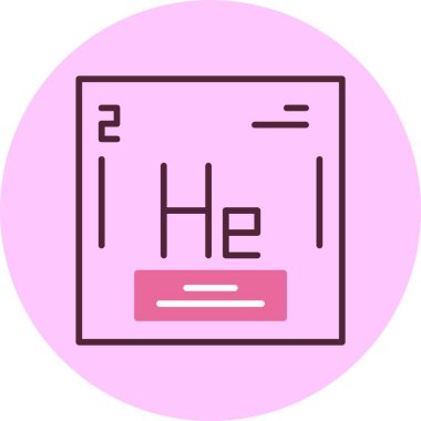 Helyum web simgesi vektör illüstrasyonu