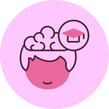 Mortarboard web simgesi vektör illüstrasyonu