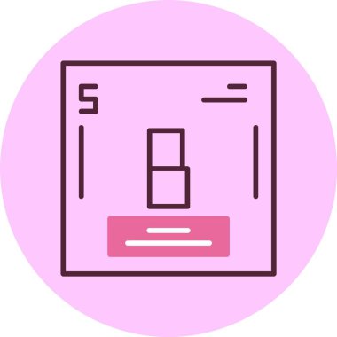 Boron web simgesi vektör illüstrasyonu