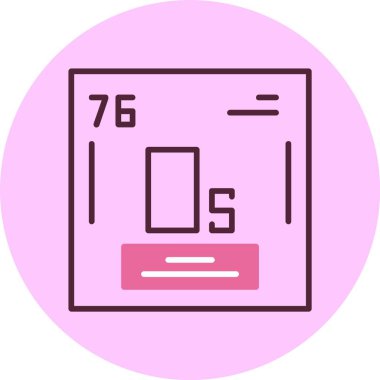Osmiyum web simgesi vektör illüstrasyonu