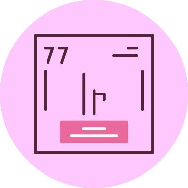 İridyum web simgesi vektör illüstrasyonu