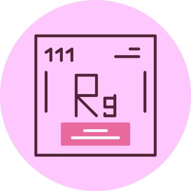 Roentgenium web simgesi vektör çizimi
