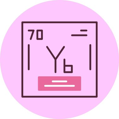 Ytterbium web simgesi vektör çizimi