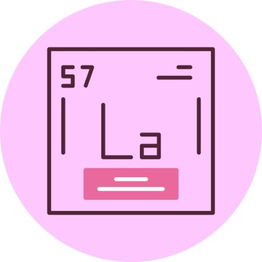 Lantanum web simgesi vektör illüstrasyonu
