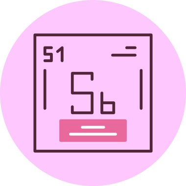 Antimon web simgesi vektör illüstrasyonu