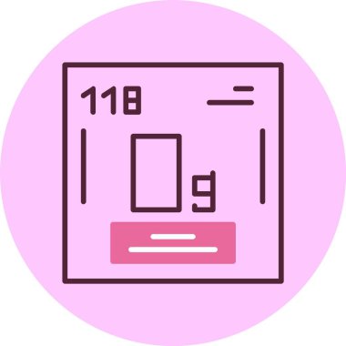 Oganesson Web simgesi vektör illüstrasyonu