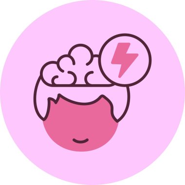 Beyin Fırtınası Web simgesi vektör illüstrasyonu