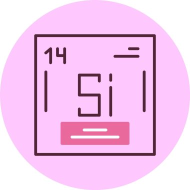 Silikon Web simgesi vektör illüstrasyonu