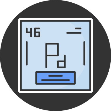 Paladyum Web simgesi vektör illüstrasyonu
