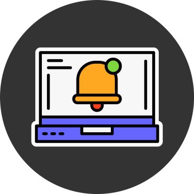 Bildirimler web simgesi vektör illüstrasyonu