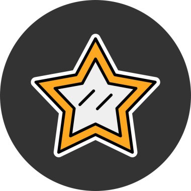 Favori simge, vektör basit illüstrasyon 