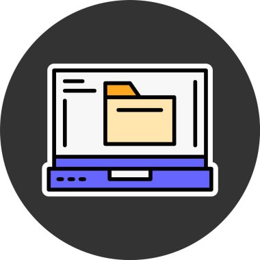 Dosya biçim simgesinin vektör illüstrasyonu