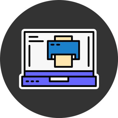 Bilgisayar. Web simgesi basit illüstrasyon