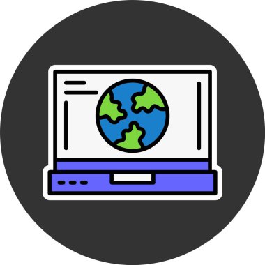 Web simgesi vektör illüstrasyonu