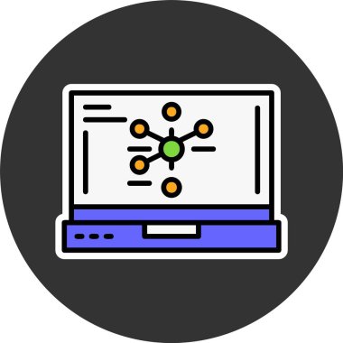 Bilgisayar. Web simgesi basit illüstrasyon