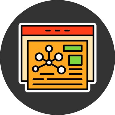 Ağ simgesi, vektör basit illüstrasyon 