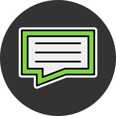 SMS simgesi, vektör basit illüstrasyon 