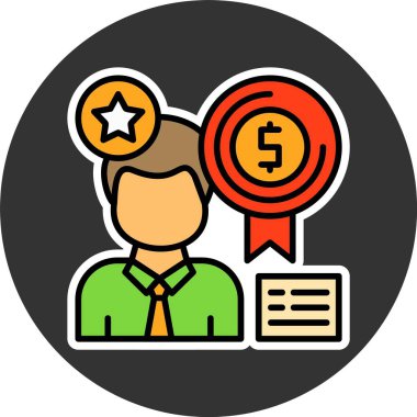 Ödül simgesi, vektör basit illüstrasyon 