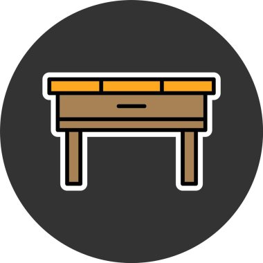 Tablo simgesi, vektör basit illüstrasyon 