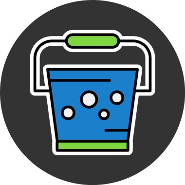 Kova simgesi, vektör basit illüstrasyon 