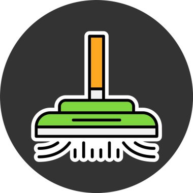 Elektrik süpürgesi simgesi, vektör basit illüstrasyon 