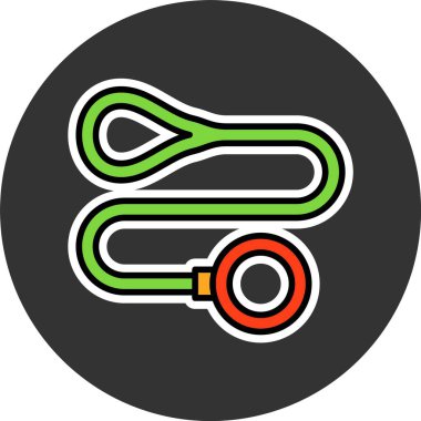 Köpek tasması simgesi, vektör basit çizim 