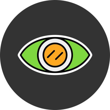 Göz simgesi, vektör basit illüstrasyon 