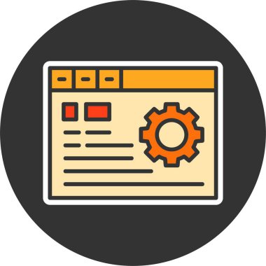 SEO simgesi, vektör basit illüstrasyon 