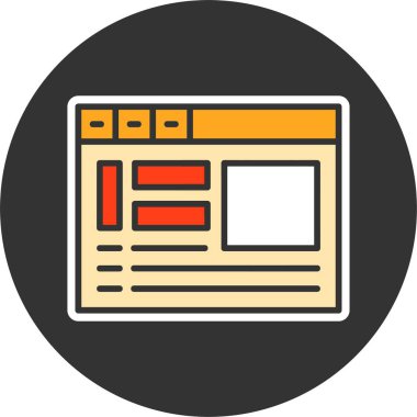 Web sitesi simgesi, vektör basit illüstrasyon 