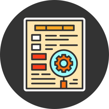 Anahtar sözcük optimizasyon simgesi, vektör basit illüstrasyon 