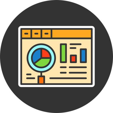 Web sitesi denetim simgesi, vektör basit illüstrasyon 