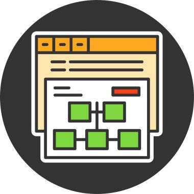 Durum haritası simgesi, vektör basit illüstrasyon 