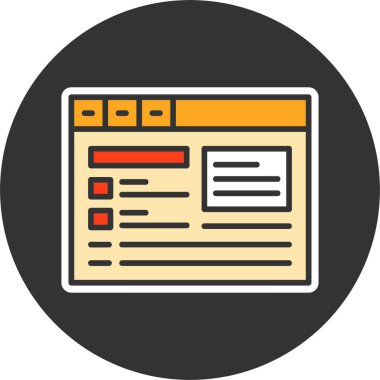 Şema simgesi, vektör basit illüstrasyon 