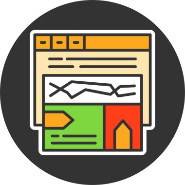 Olay izleme simgesi, vektör basit illüstrasyon 