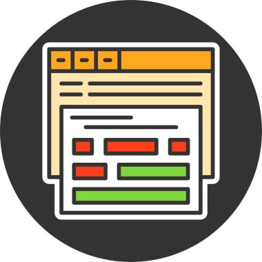 Ad grubu simgesi, vektör basit illüstrasyon 