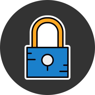 Kilit simgesi, vektör basit illüstrasyon 