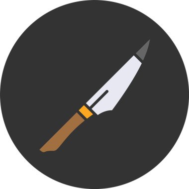 Kemik bıçağı simgesi, vektör basit illüstrasyon 