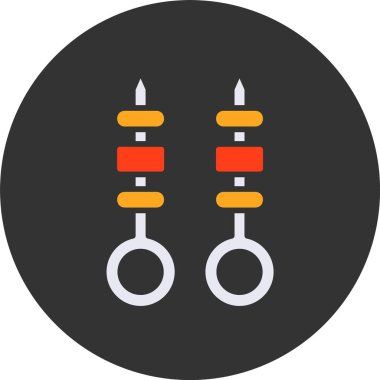 Şiş simgesi, vektör basit illüstrasyon 