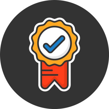 Rozet simgesi, vektör basit resimleme 