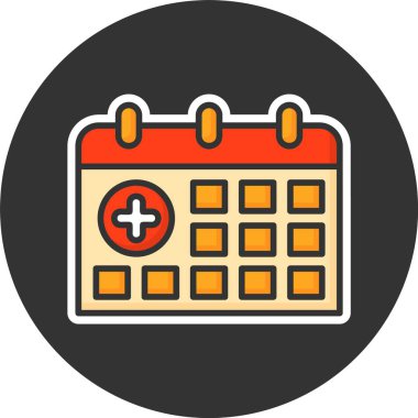 Takvim simgesi, vektör basit illüstrasyon 